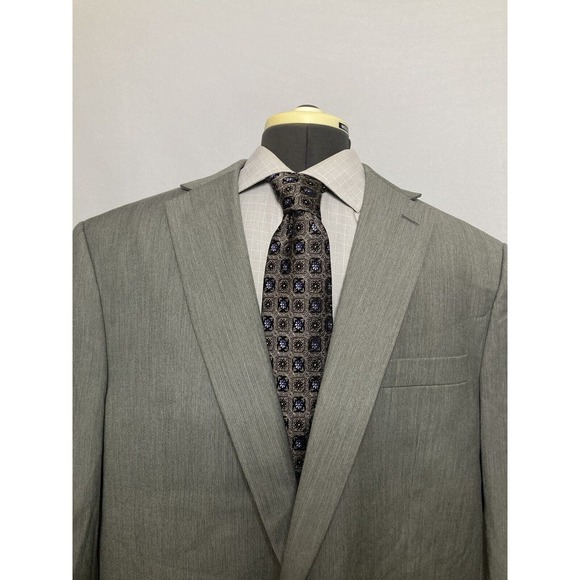 Chaps Other - Chaps Mens Sport Coat Blazer Suit Jacket 46R 50" Gray 2 Button Mint